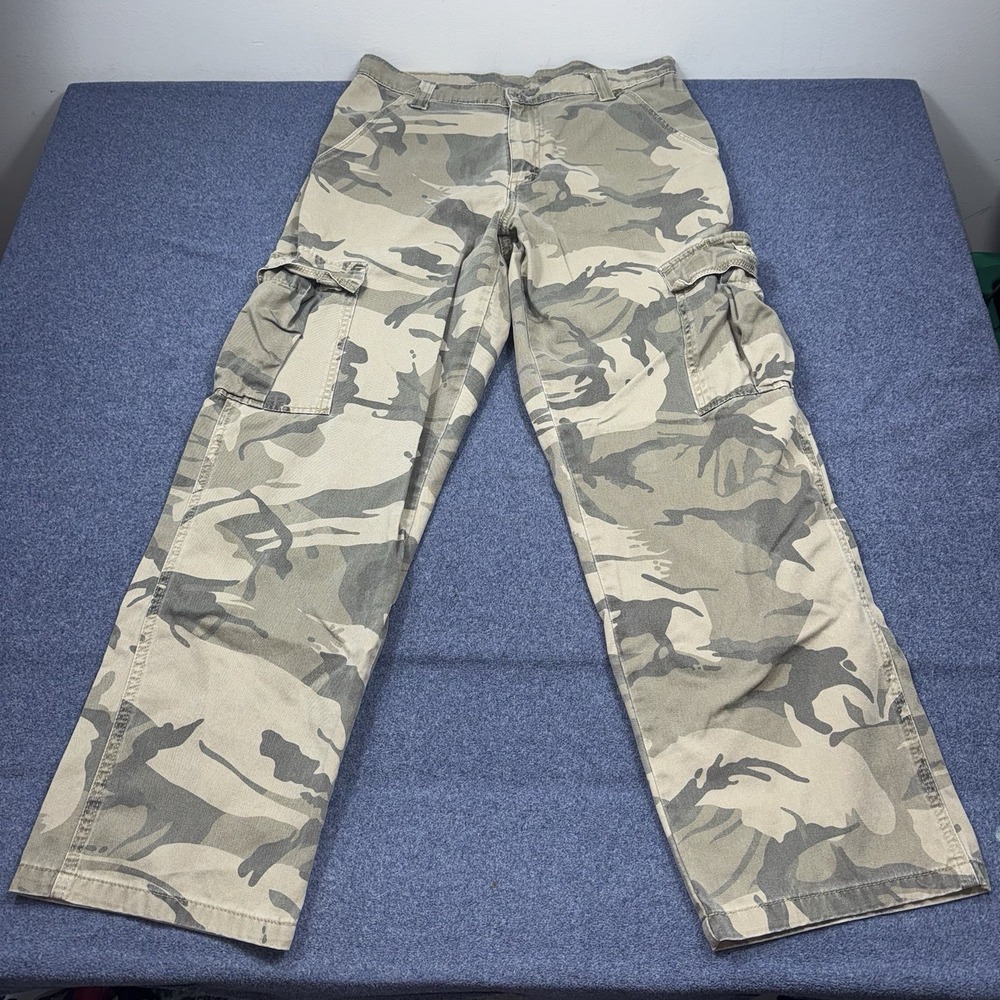Wrangler Pants Mens 30x30 Camo Cargo Authentic Issue Utility Outdoor 70LEWCG